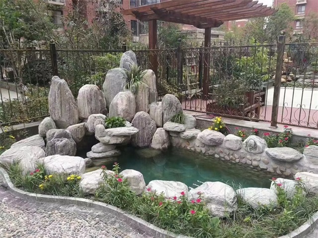 吴川庭院假山鱼池制作视频